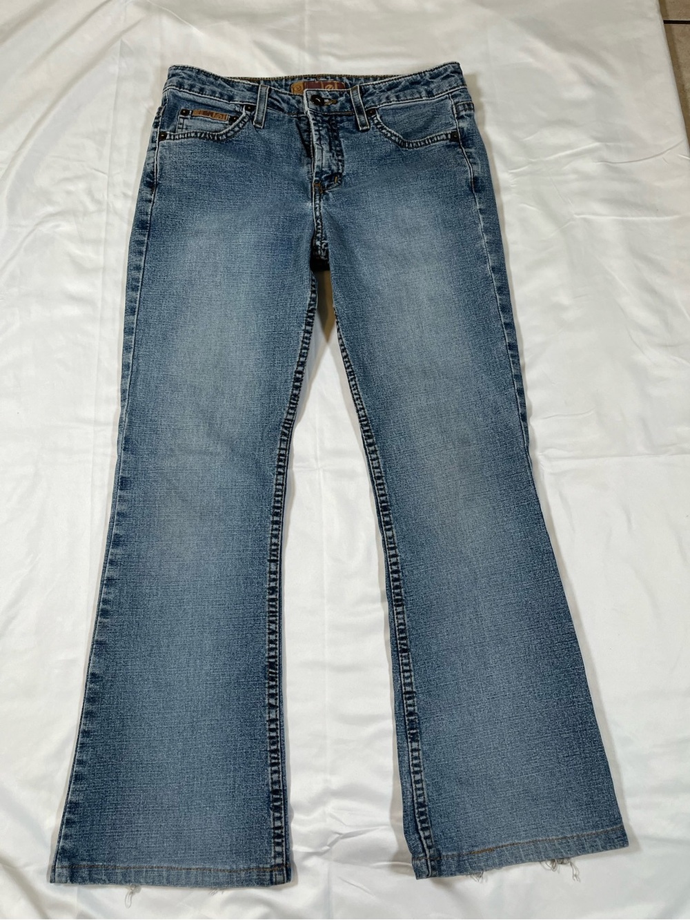 Vintage‎ LEI Jeans Junior 5 Blue Wash Bootcut Leg Low Rise Denim Hipster Y2K